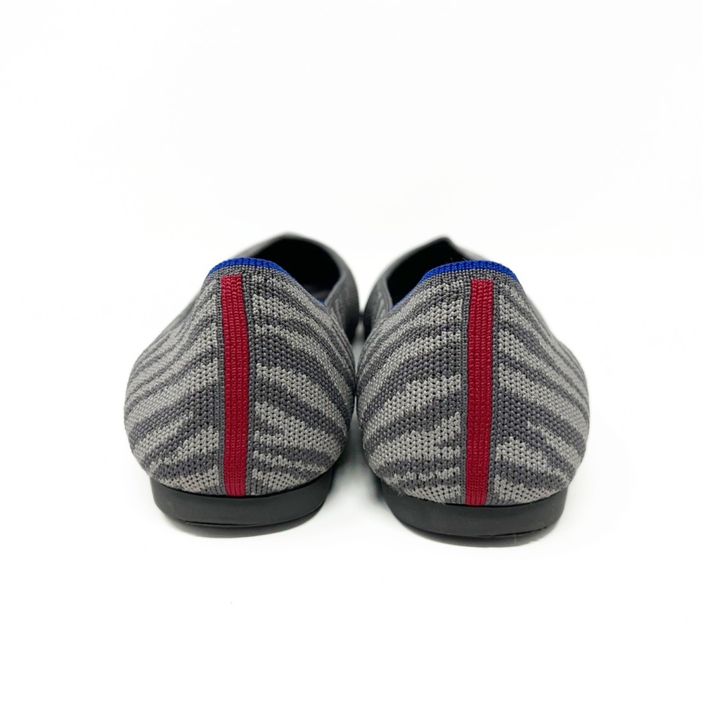 SOLD! Rothy's Retired The Point Grey Zebra Shoes Slip On Ballet Flats Womens 9.5 - Picture 10 of 13